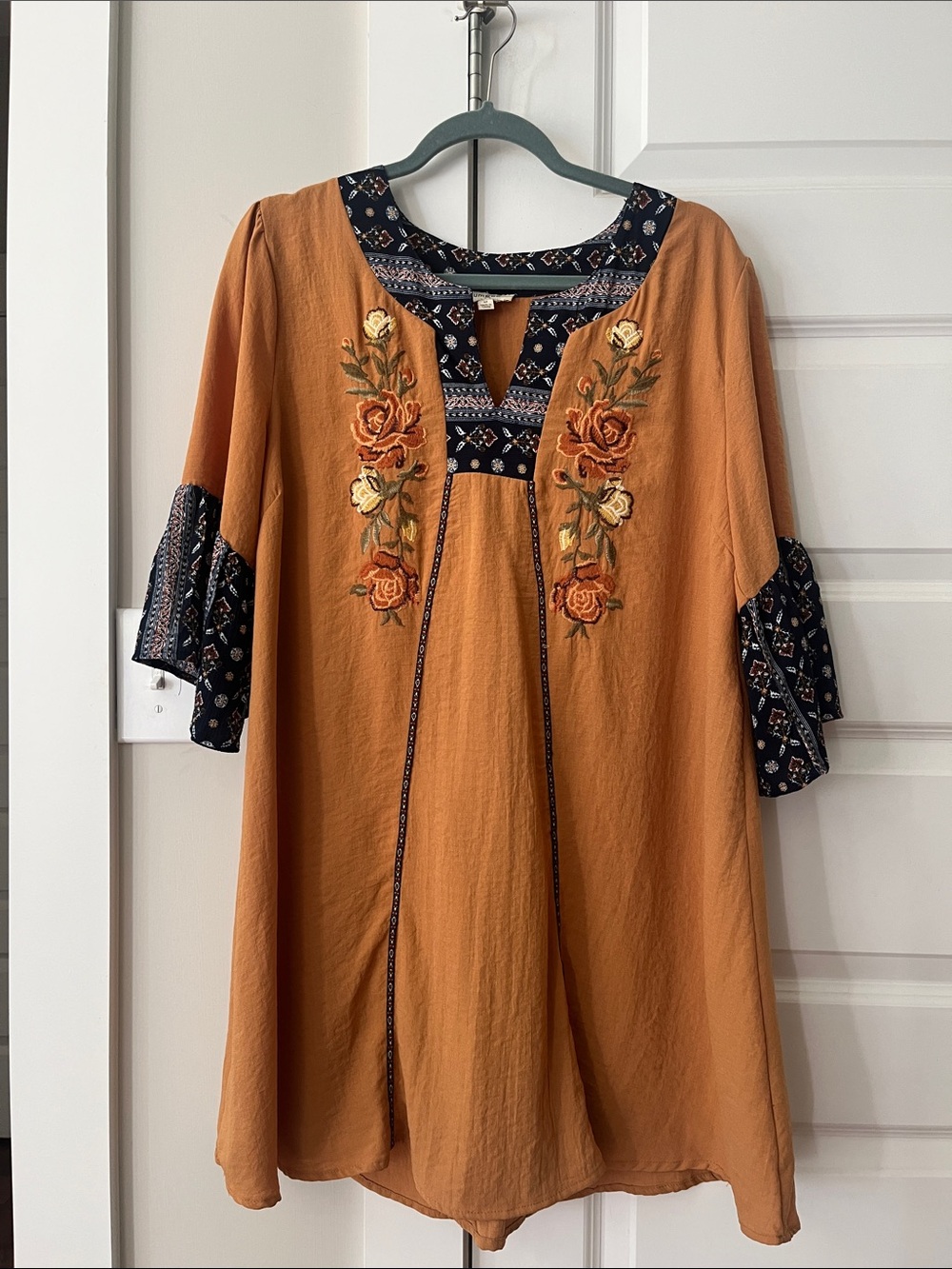 Umgee Embroidered  Floral Tunic/Dress